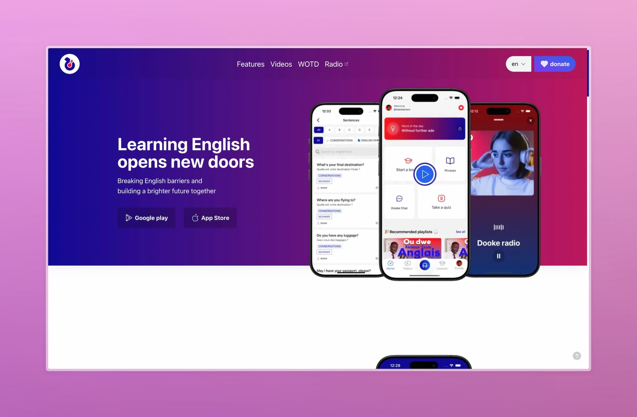 Dooke website | Learn English with Ease
